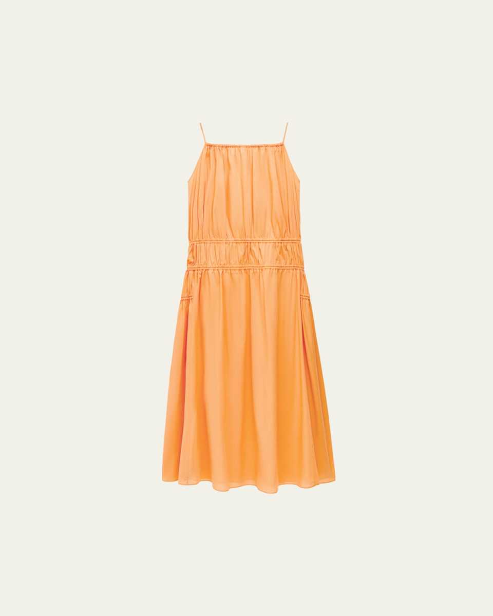 Gathered Scoop Back Dress
